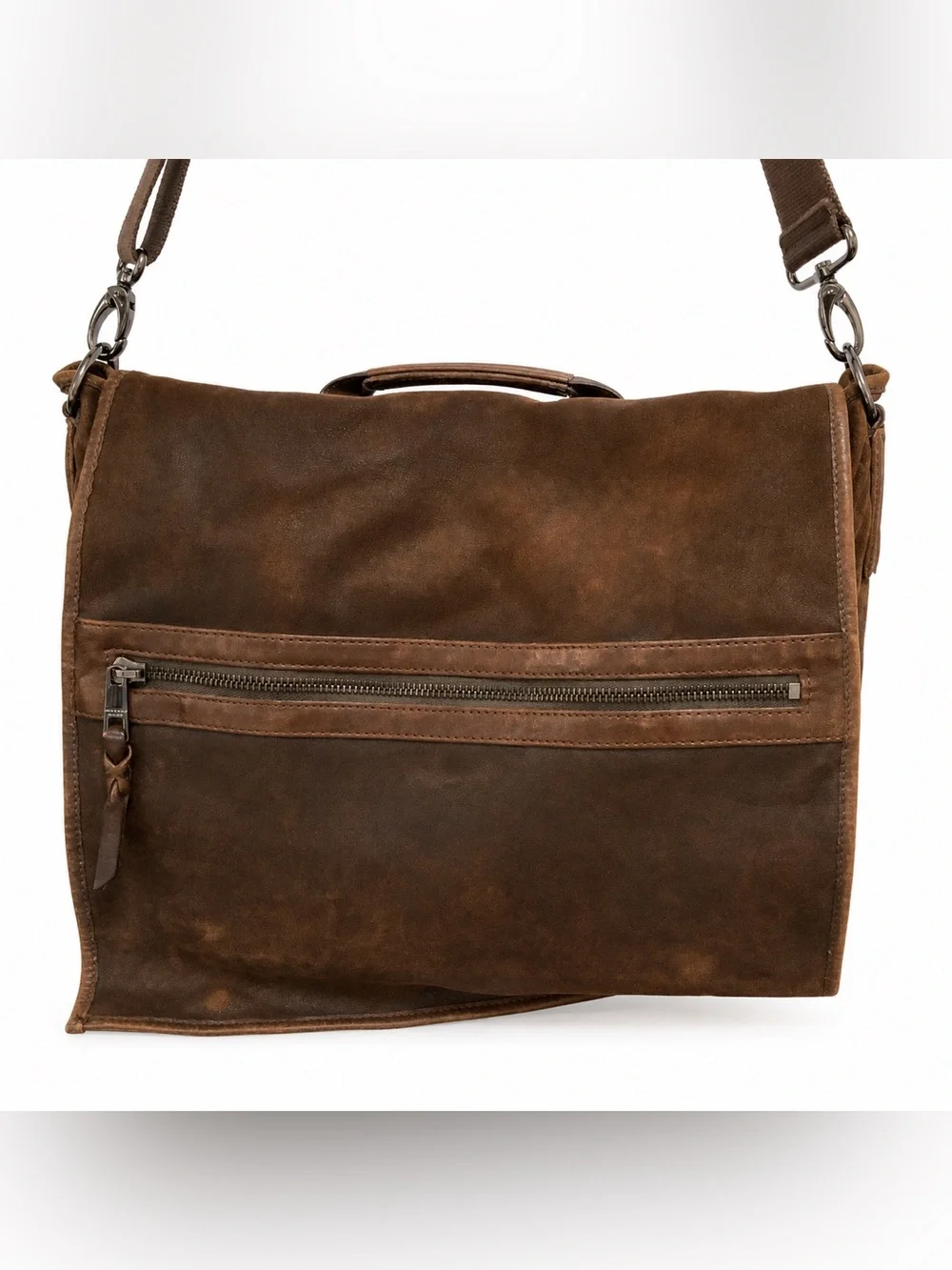 Andrew Marc Vintage brown Leather Laptop Brief Case